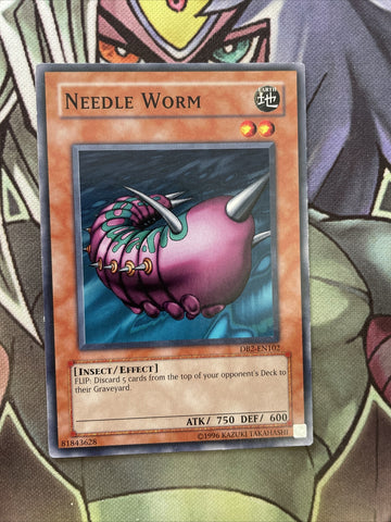 DB2-EN102 Needle Worm Common Unlimited Edition NM Yugioh Card