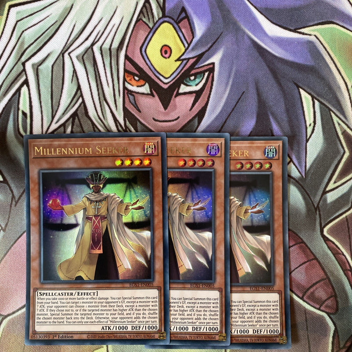 EGS1-EN005 x3 Millenium Seeker Ultra Rare Excellent Condition Yugioh