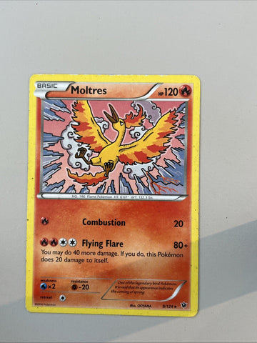 Pokemon Card Moltres Fates Collide Rare 9/124 Light Play