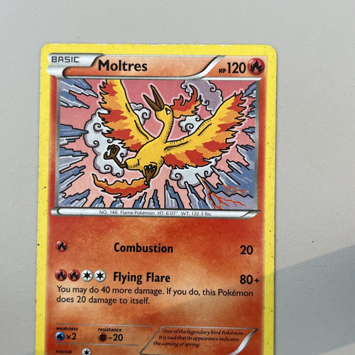 Pokemon Card Moltres Fates Collide Rare 9/124 Light Play