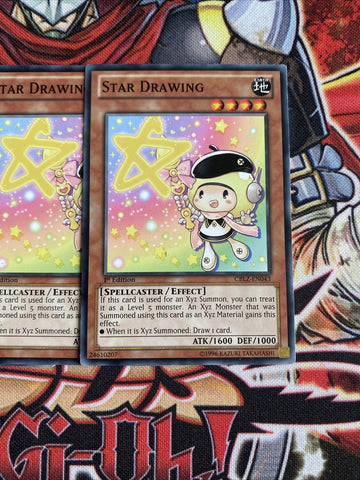 CBLZ-EN043 x3 Star Drawing Yugioh Playset (back)