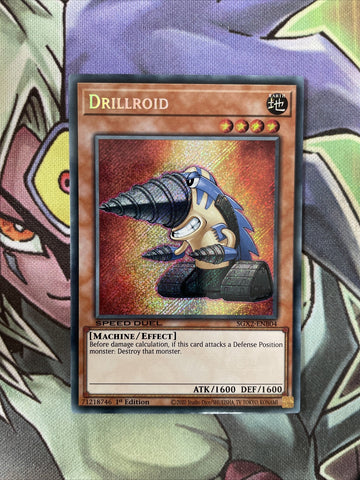 SGX2-ENB04 Drillroid Secret Rare Speed Duel NM Yugioh Card