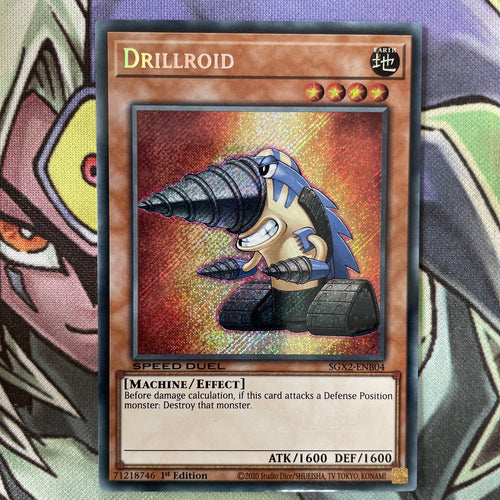 SGX2-ENB04 Drillroid Secret Rare Speed Duel NM Yugioh Card