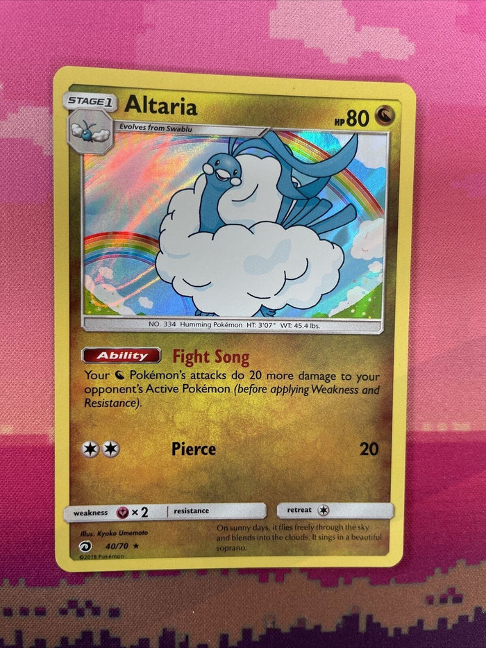 Pokemon Card Altaria Dragon Majesty Holo Rare 40/70 Near Mint