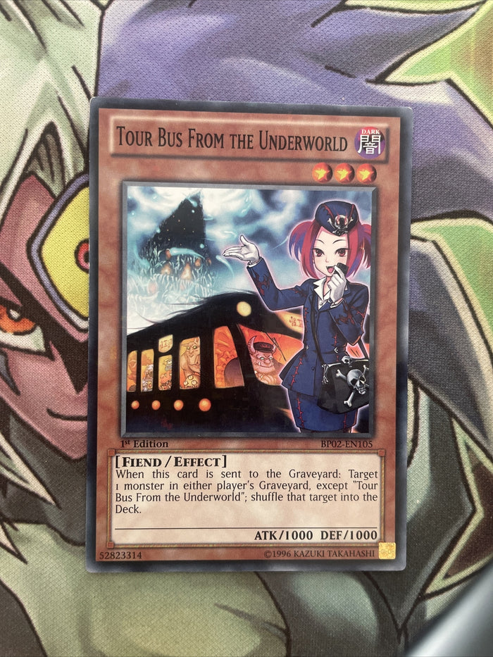 BP02-EN105 Tour Bus From The Underworld Mosaic Rare 1st Edition NM Yugioh Card