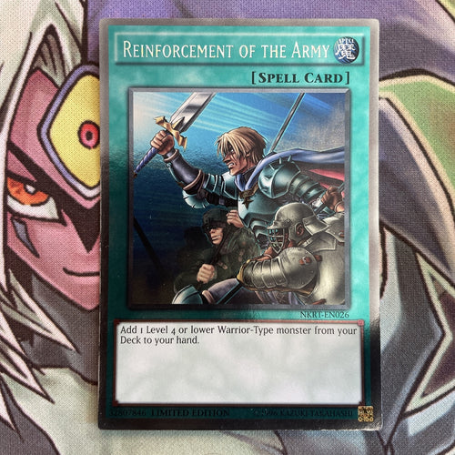NKRT-EN026 Reinforcement Of The Army Platinum Rare 1st Edition NM Yugioh Card