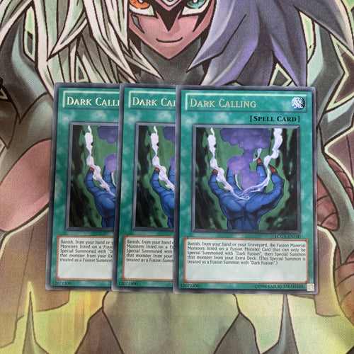 LCGX-EN100 x3 Dark Calling Rare Excellent Condition Yugioh