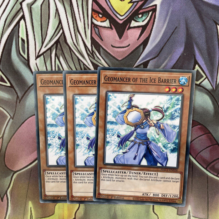 HAC1-EN036 x3 Geomancer of the Ice Barrier Common Excellent Condition Yugioh
