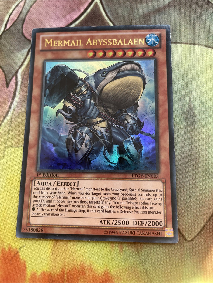 LTGY-EN083 Mermail Abyssbalaen Ultra Rare Yugioh Card 1st Edition LP