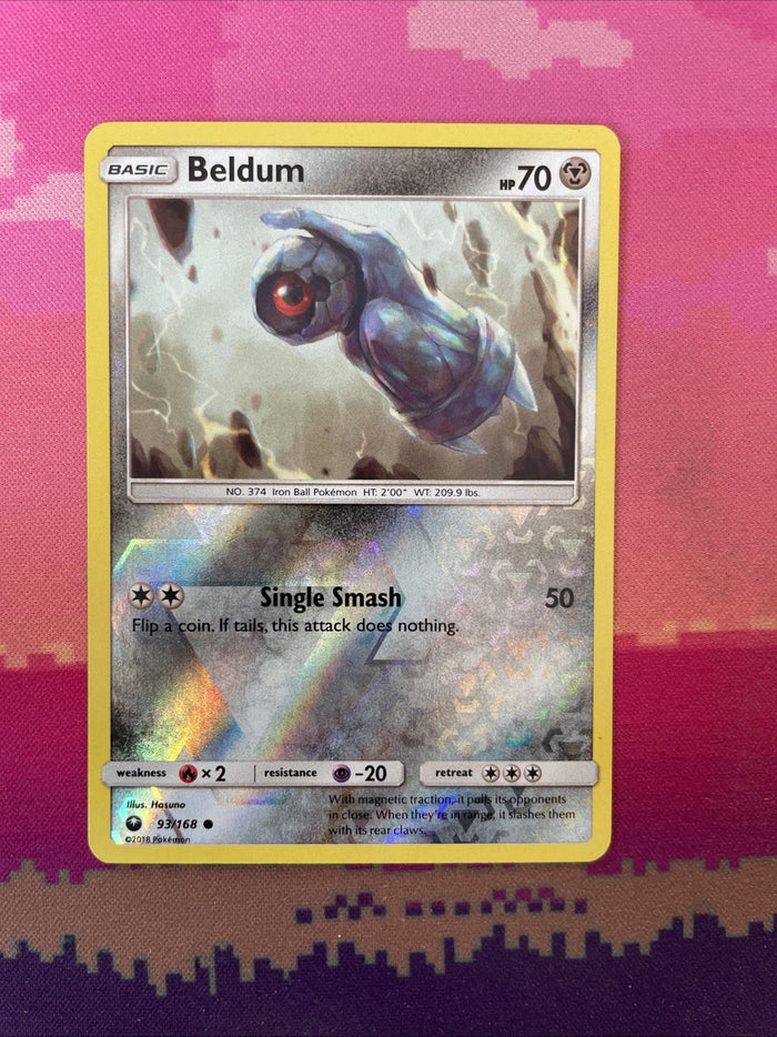 Pokemon Card Beldum Celestial Storm Reverse Holo 93/168  Near Mint