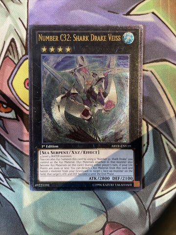 ABYR-EN039 Number 32: Shark Drake Veiss Ultimate Rare 1st Edition NM Yugioh Card