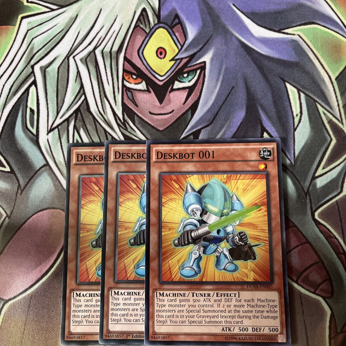 DUEA-EN045 x3 Deskbot 001 Common Excellent Condition Yugioh