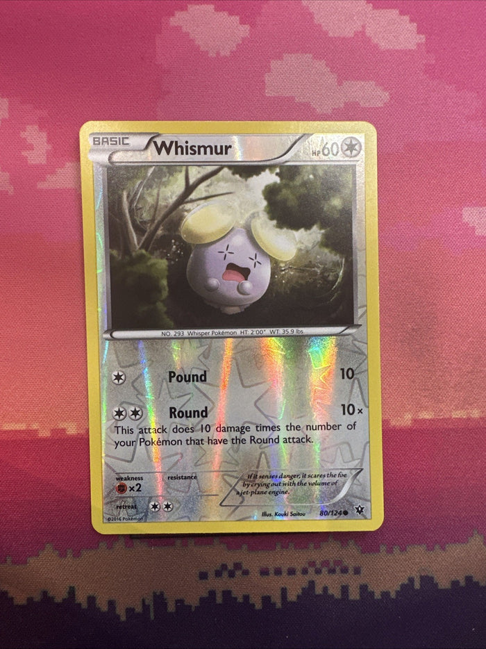Pokemon Card Whismur Fates Collide Reverse Holo 80/124 Near Mint