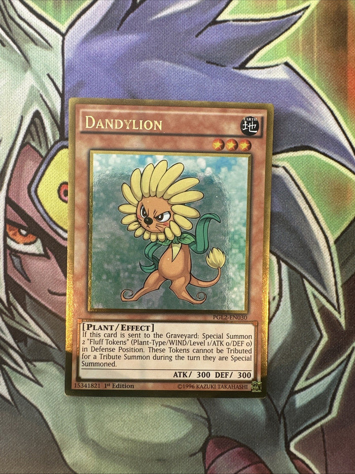 PGL2-EN030 Dandylion Gold Rare 1st Edition NM Yugioh Card