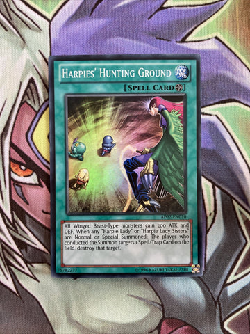 AP02-EN010 Harpie's Hunting Ground Super Rare UNL Edition NM Yugioh Card