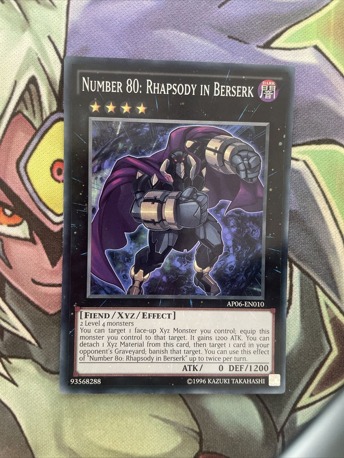 AP06-EN010 Number 80: Rhapsody In Berserk Super Rare Unl Edition NM Yugioh Card