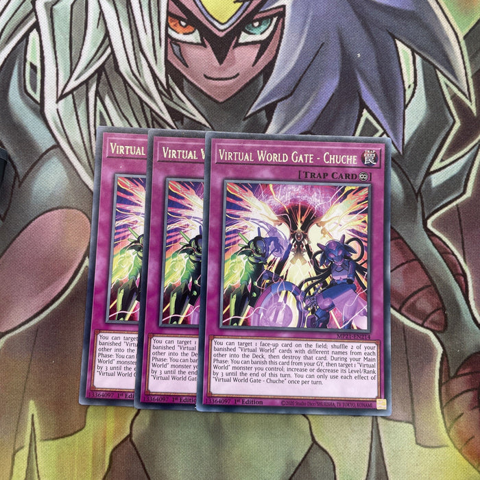MP21-EN214 x3 Virtual World Gate - Cruche Rare Excellent Conditon Yugioh