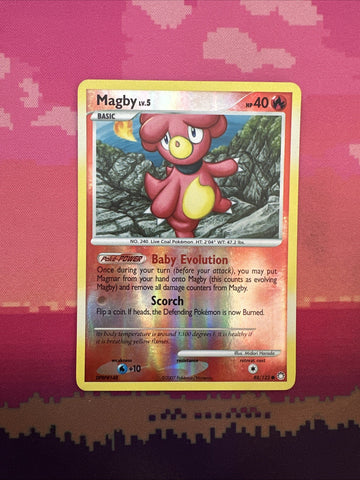 Pokemon Card Magby Mysterious Treasures Reverse Holo 88/123 Near Mint