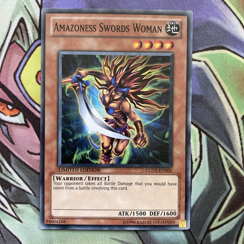 GLD3-EN006 Amazoness Swords Woman Common Limited Edition NM Yugioh Card