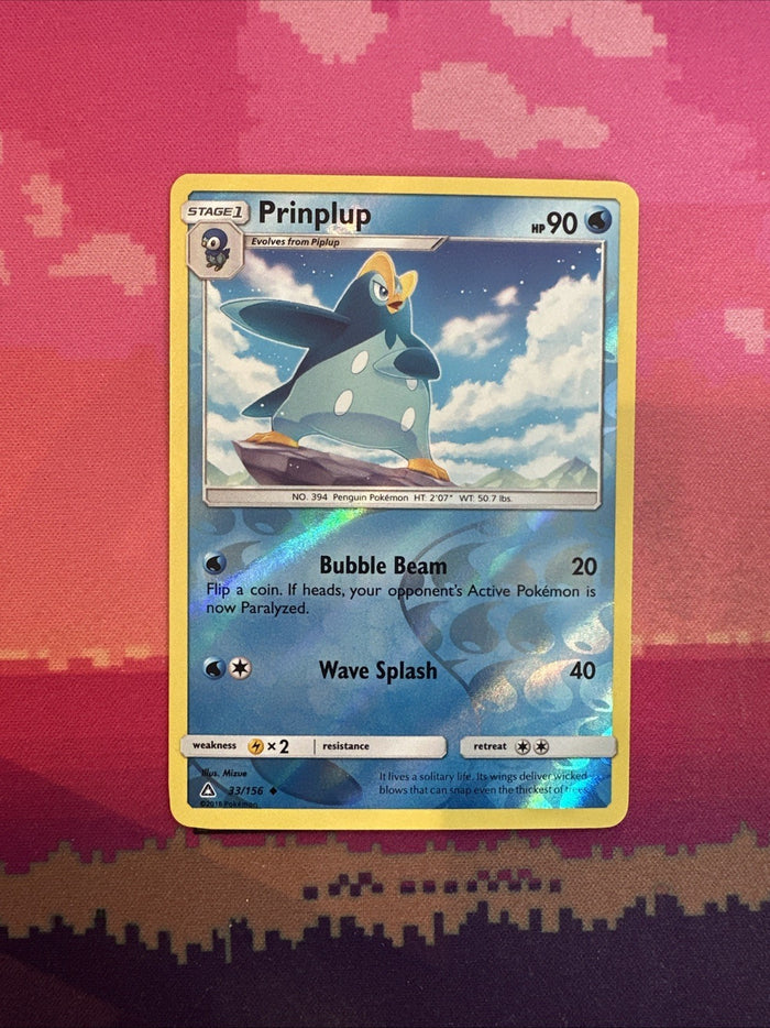 Pokemon Card Prinplup Ultra Prism Reverse Holo 33/156 Near Mint