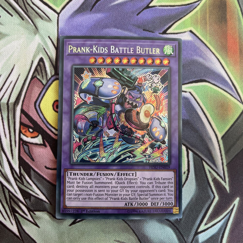 HISU-EN019 Prank-Kids Battle Butler Secret Rare 1st Edition NM Yugioh Card