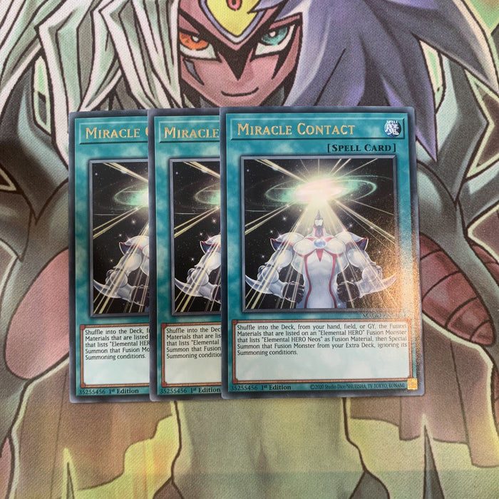 MAGO-EN148 x3 Miracle Contact Rare Excellent Condition Yugioh
