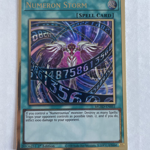 MGED-EN051 YUGIOH NUMERON STORM PREMIUM GOLD RARE YU-GI-OH