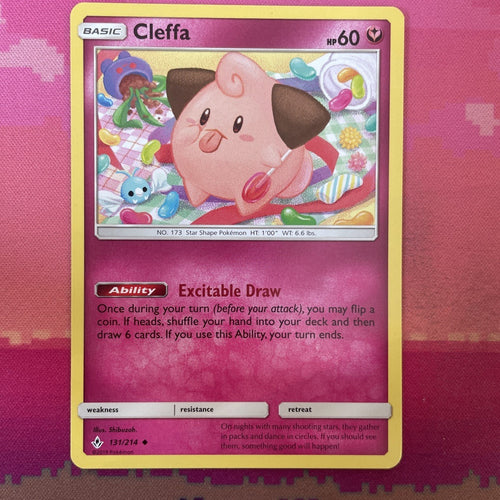 Pokemon Card Cleffa Unbroken Bonds Uncommon 131/214 Near Mint