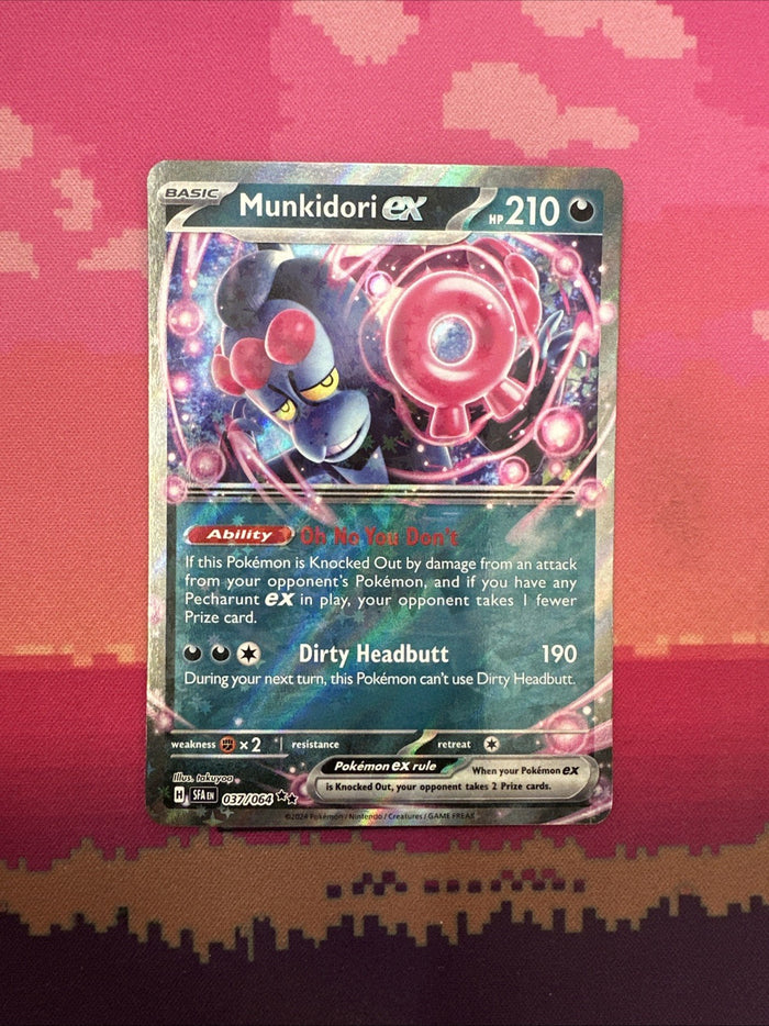 Pokemon Card Munkidori ex 037/064 Double Rare Shrouded Fable Near Mint