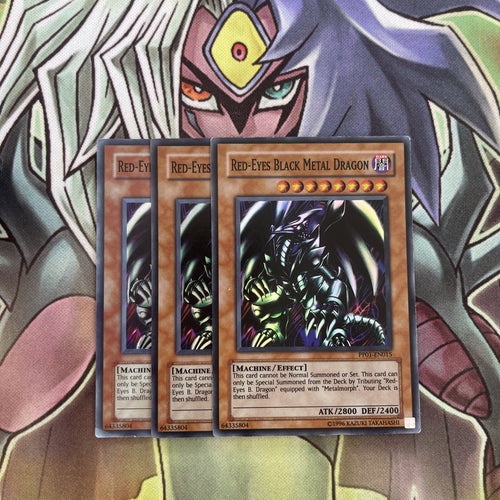 PP01-EN015 x3 Red-Eyes Black Metal Dragon Super Rare Excellent Condition Yugioh