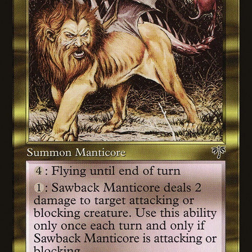 Sawback Manticore - Mirage Excellent Magic MTG