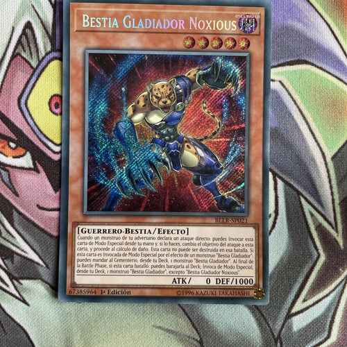 BLLR-SP021 Gladiator Beast Noxius Secret Rare SPANISH 1st Edition NM Yugioh Card