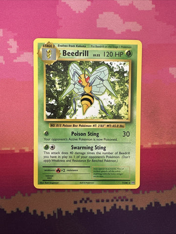 Pokemon Card Beedrill Evolutions Rare 7/108 Near Mint