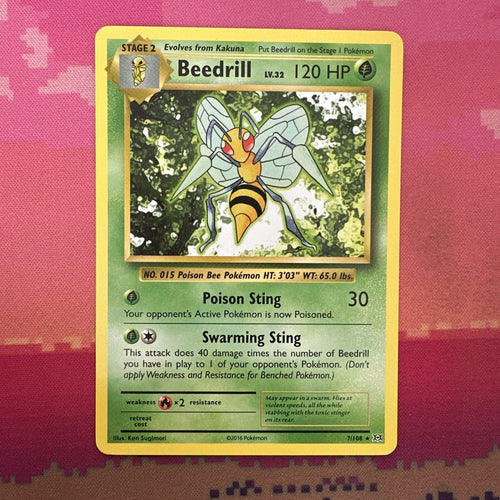 Pokemon Card Beedrill Evolutions Rare 7/108 Near Mint