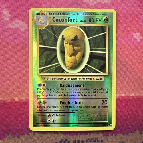 Pokemon Card Kakuna Evolutions Reverse Holo 6/108 FRENCH Near Mint