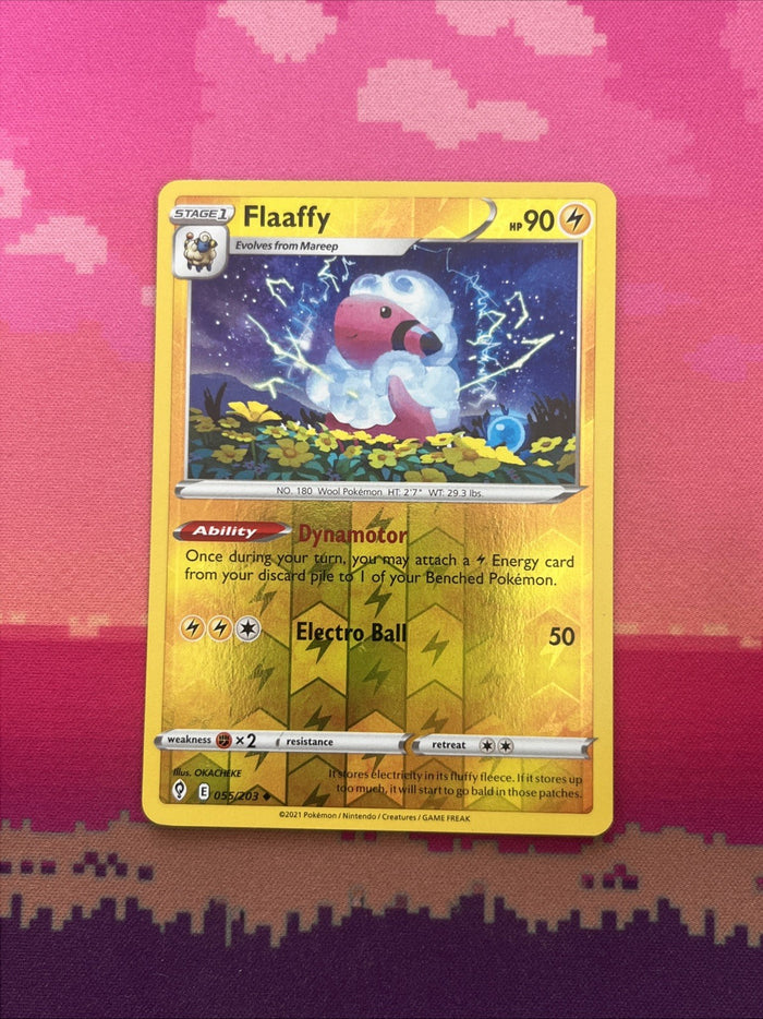 Pokemon Card Flaaffy Evolving Skies Reverse Holo 055/203 Near Mint