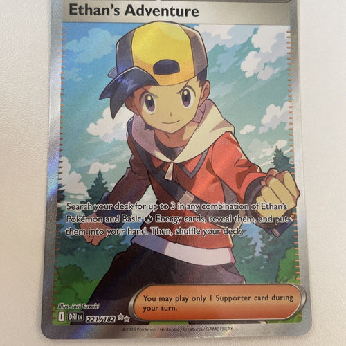 Ethans Adventure Full Art Trainer Card 221/182 Holo Ultra Rare