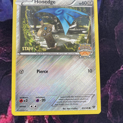 Pokemon Card Honedge 83/146 Pokemon Regional Championships Promo STAFF Near Mint