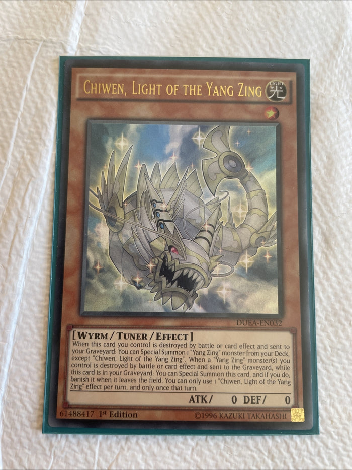 Yugioh! Chiwen, Light Of The Yang Zing - DUEA-EN032 - ULTRA RARE- GEM MINT!