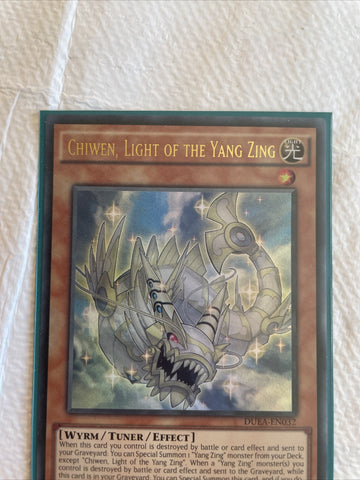 Yugioh! Chiwen, Light Of The Yang Zing - DUEA-EN032 - ULTRA RARE- GEM MINT! (back)