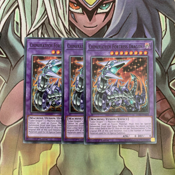 LEDD-ENB28 x3 Chimeratech Fortress Dragon Common Excellent Condition Yugioh