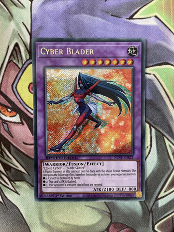 SGX1-ENE21 Cyber Blader Secret Rare Speed Duel NM Yugioh Card