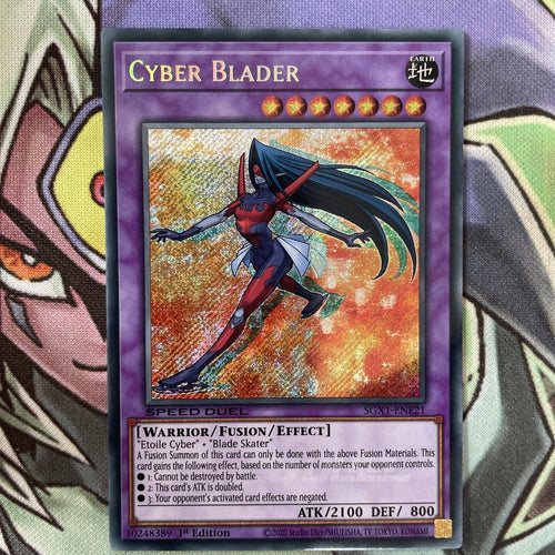 SGX1-ENE21 Cyber Blader Secret Rare Speed Duel NM Yugioh Card