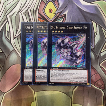 NUMH-EN044 CXyz Battleship Cherry Blossom Secret x3 Excellent Condition Yugioh