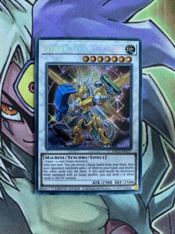 HAC1-EN177 Power Tool Dragon Secret Rare 1st Edition NM Yugioh Card