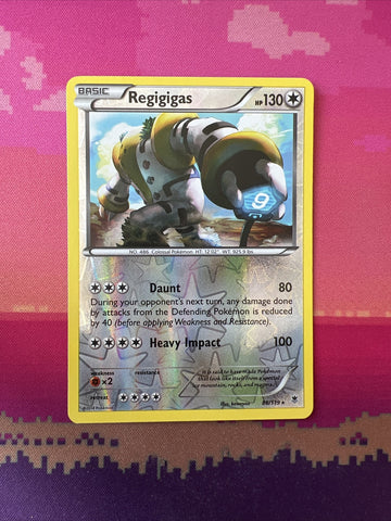 Pokemon Card Regigigas Phantom Forces Reverse Holo Rare 86/119 Near Mint