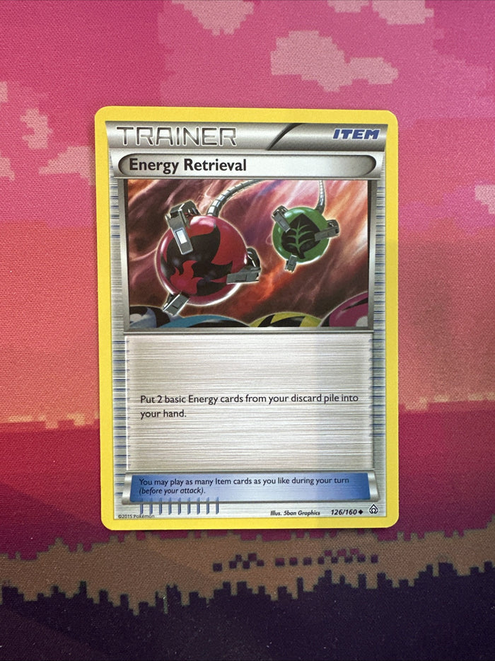 Pokemon Card Energy Retrieval Primal Clash Uncommon 126/160 Near Mint
