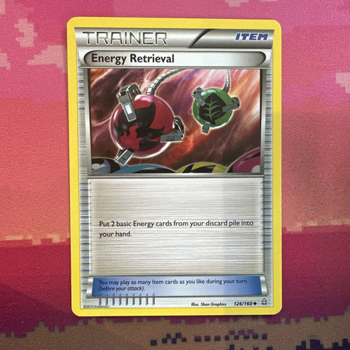 Pokemon Card Energy Retrieval Primal Clash Uncommon 126/160 Near Mint