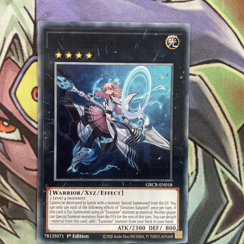 GRCR-EN018 Exosister Kaspitell MISPRINT No NAME 1st Edition NM Yugioh Card