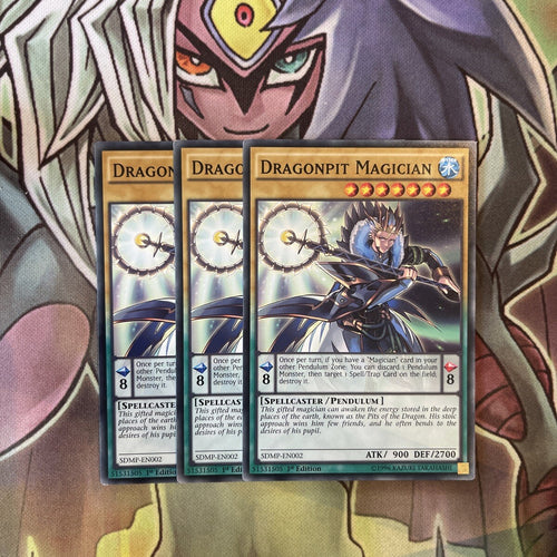 SDMP-EN002 x3 Dragonpit Magician Common Excellent Condition Yugioh